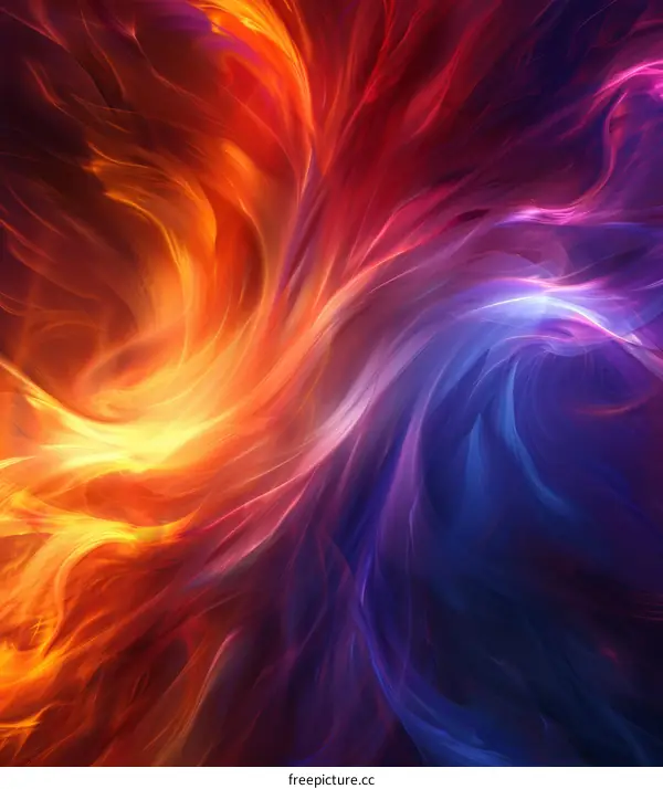 Abstract Colorful Flowing Energy