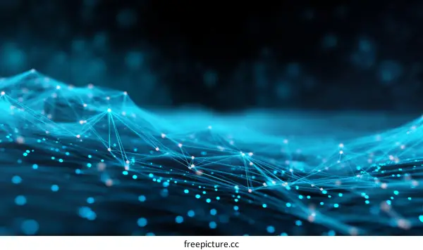 Abstract Digital Network Technology Wave Background