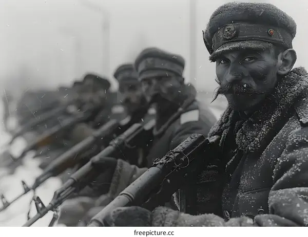 soviet soldiers in winter gear