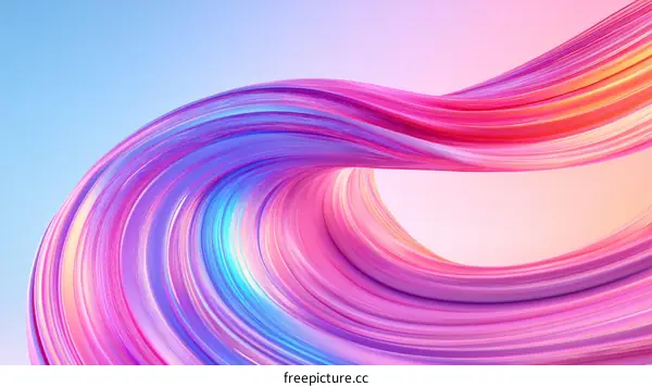 Abstract Colorful Flowing Lines Art Design