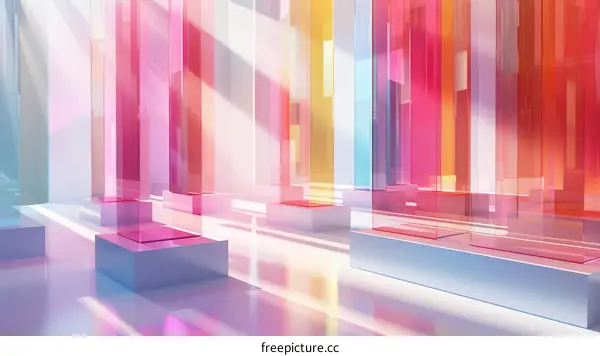 Pink and Blue Geometric Shapes