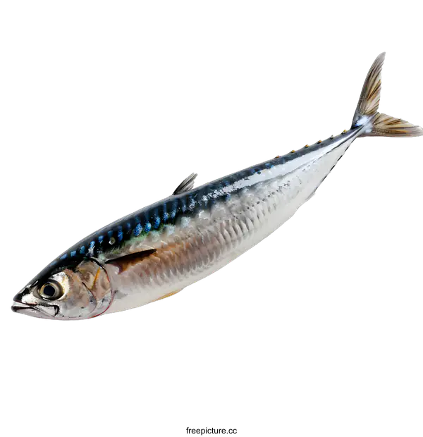 [Transparent Background PNG]Fresh Mackerel on White Background