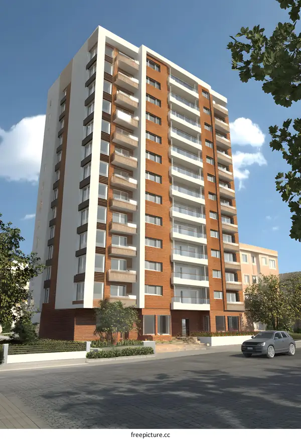 Modern Brick Building Architecture Design