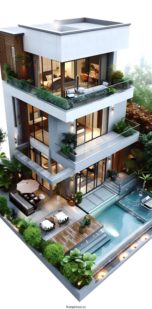 Modern minimalist villa