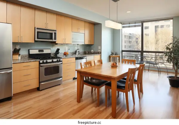 Modern Kitchen Dining Combo Design