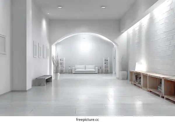 Modern Minimalist Interior Hallway Design
