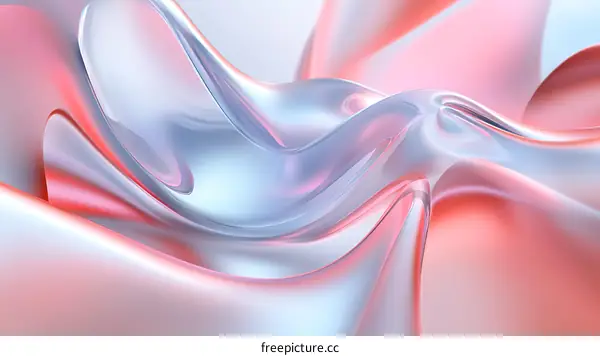 Abstract Liquid Forms in Pastel Tones
