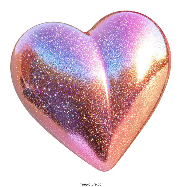 [Transparent Background PNG]Sparkling Heart Shape Illustration