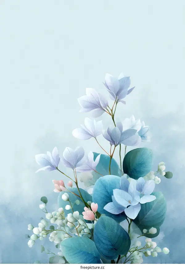 Delicate Floral Arrangement in Pastel Colors
