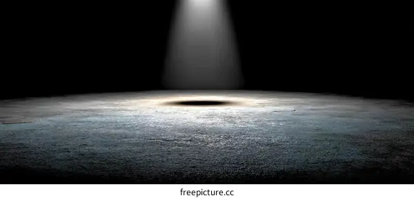 Spotlight on a Concrete Surface