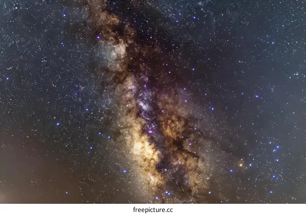 Amazing view of the Milky Way galaxy with stars and dust