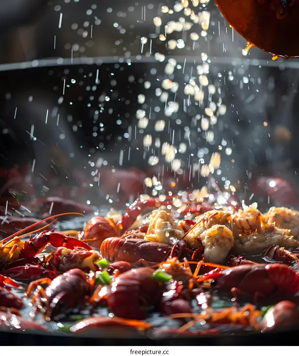 Cooking crayfish