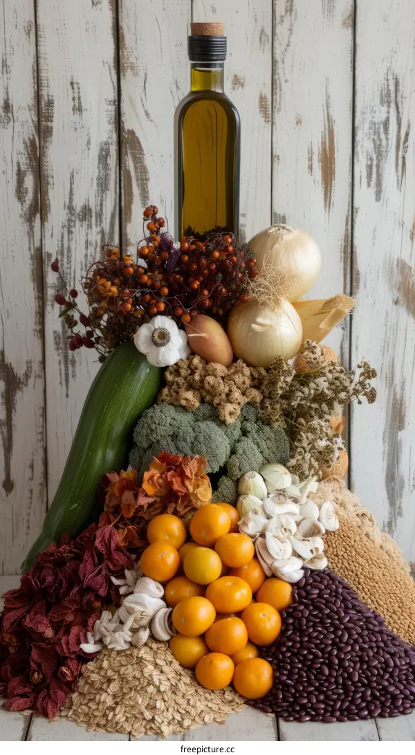 A cornucopia of fresh and dried fruits and vegetables