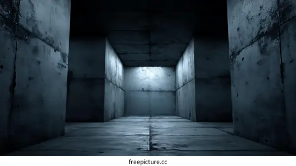 Abstract Concrete Corridor Illustration