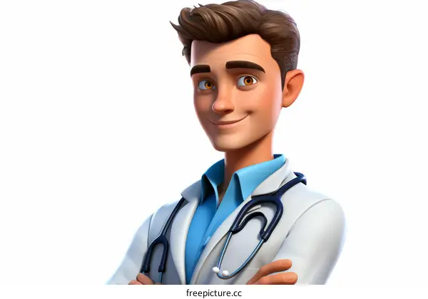 Smiling Male Doctor with Stethoscope
