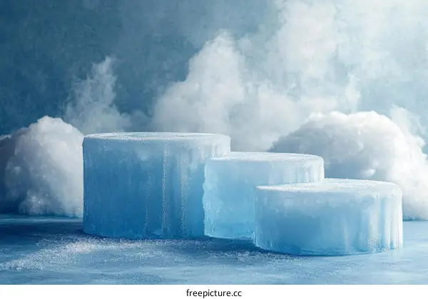 Ice Stages Product Display Background
