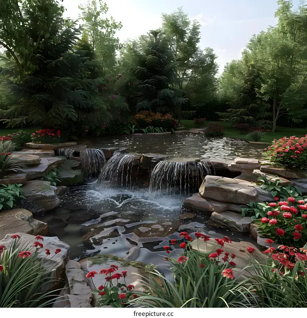 Garden landscape design renderings
