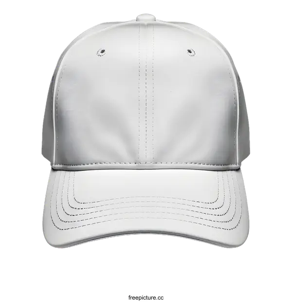 [Transparent Background PNG]White Baseball Cap Mockup On White Background