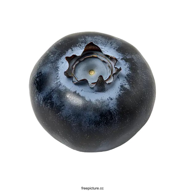 [Transparent Background PNG]Close Up of a Single Blueberry