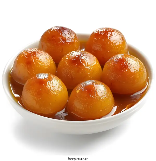 Bowl of Gulab Jamun Indian Sweet Dessert