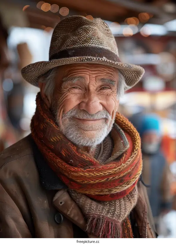 Portrait of a Smiling Senior Man Outdoors