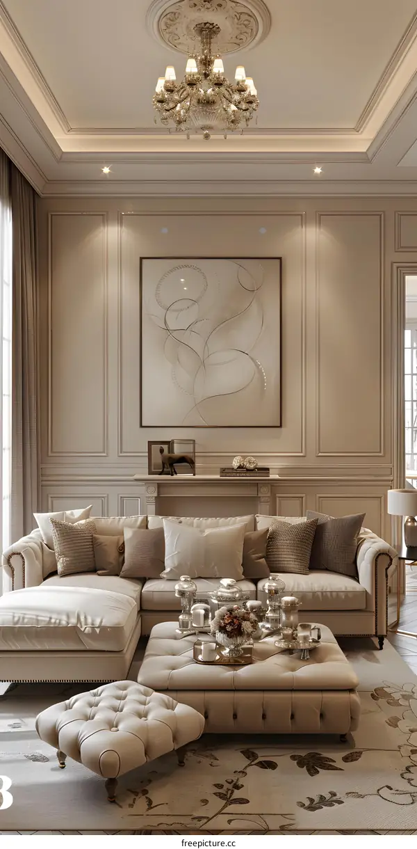 Luxurious living room interior design