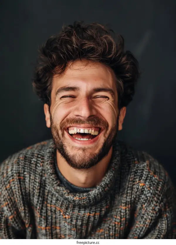 Close Up Portrait of a Smiling Man