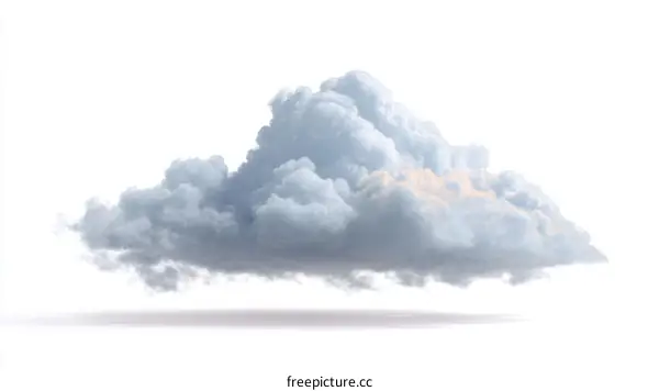 Floating Fluffy Cumulus Cloud Illustration