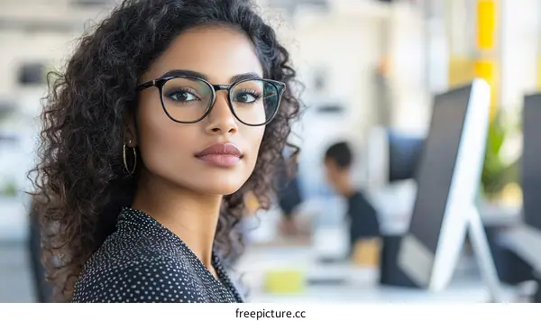 Confident Business Woman in Modern Office