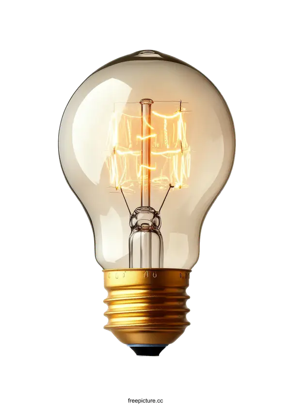 [Transparent Background PNG]Vintage Edison Style Light Bulb