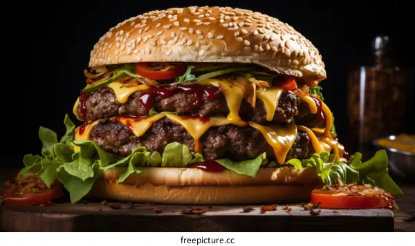 yummy tasty mouthwatering delicious juicy beef burger