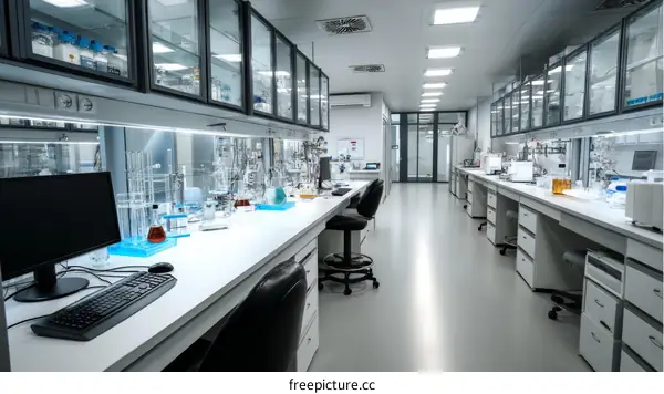 Modern Laboratory Interior with Equipment