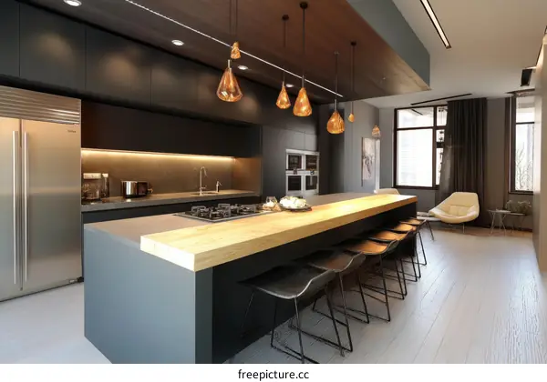 Modern Kitchen Island Design Interior
