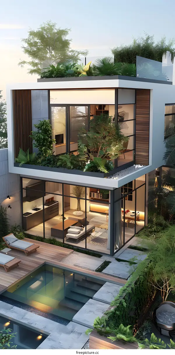 A modern minimalist villa