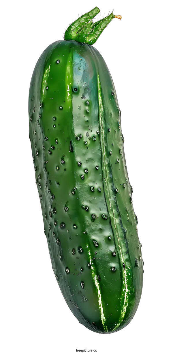 [Transparent Background PNG]Fresh Green Cucumber Isolated On White Background