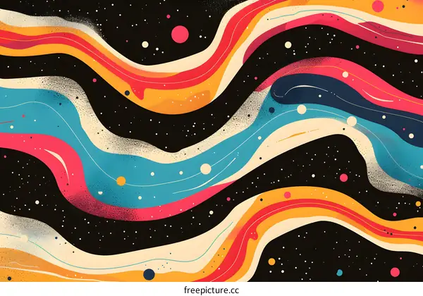 Colorful Abstract Galaxy Background