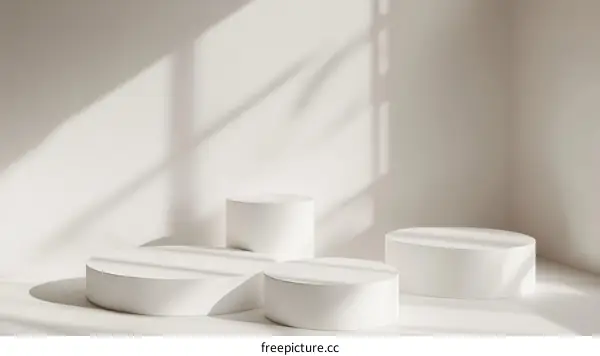 White Minimalist Product Display Platforms