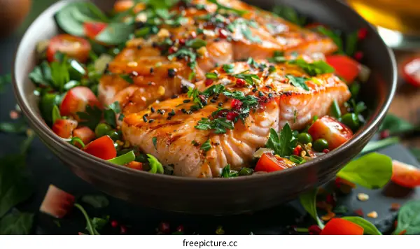 Grilled Salmon with Vegetables: A Healthy and Delicious Dinner
