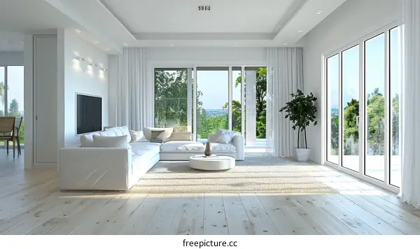 Bright and Airy Scandinavian Living Room Design