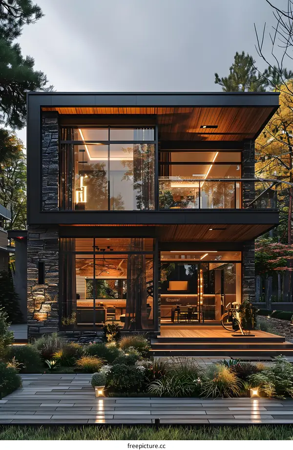 A Modern House That Blends in With the Forest