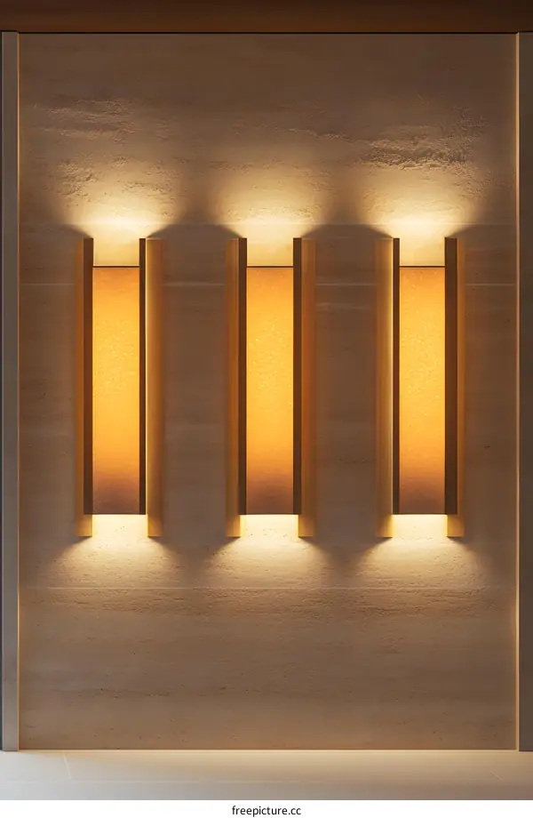 Modern Wall Sconces With Wooden Frame