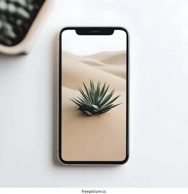 Minimalist Desert Plant Phone Background