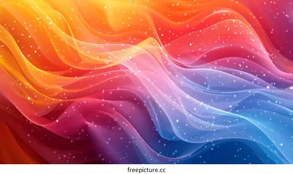 Colorful abstract background with flowing liquid wave shapes