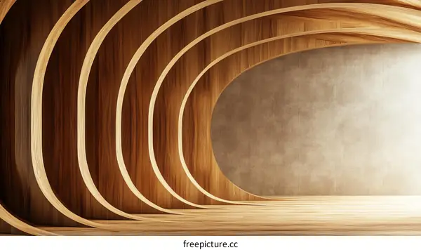 Modern Wooden Arch Architectural Design