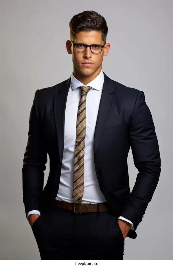 A young professional wearing a suit and tie