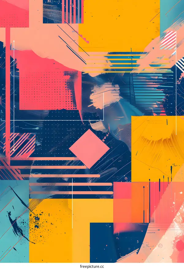 Abstract Art Background with Geometric Shapes