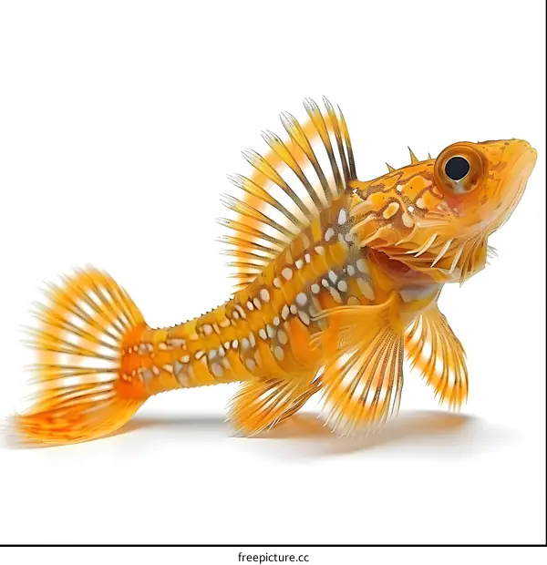 Orange Fish White Background