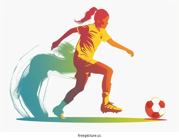 Female Soccer Player Illustration