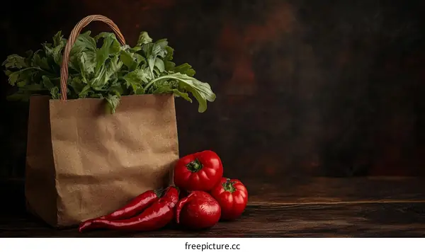 Fresh Produce in a Brown Paper Bag