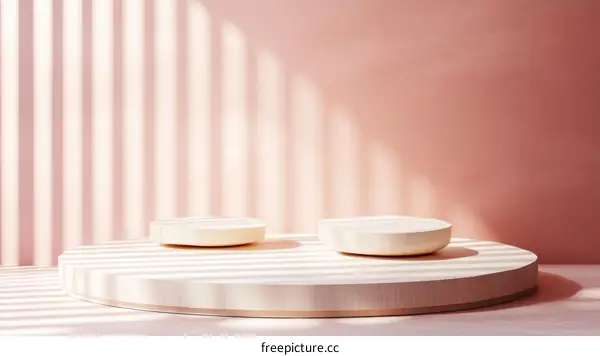 Minimalist Light Pink Display Podium